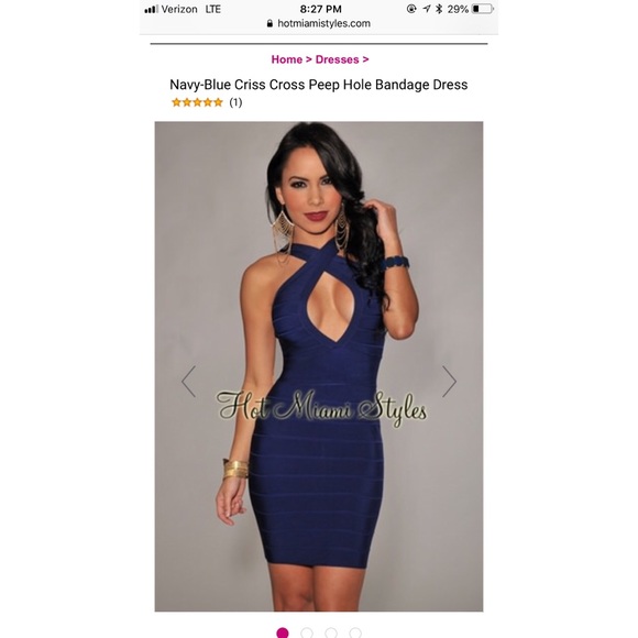 Hot Miami Styles Dresses & Skirts - Hot Miami Styles Peep Hole Bandage Dress
